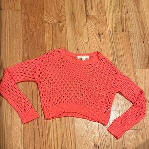 Forever 21 Bright Pink Crochet Sweater